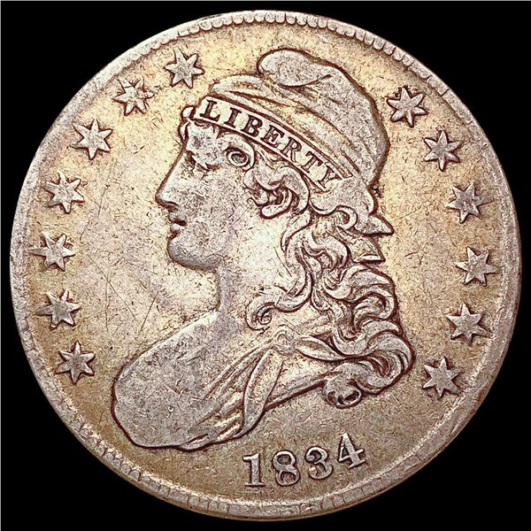 1834 Capped Bust Half Dollar LIGHTLY CIRCULATED