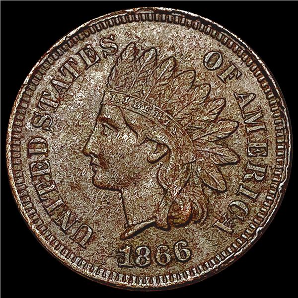 1866 Indian Head Cent NEARLY UNCIRCULATED