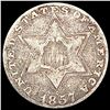 Image 1 : 1857 Silver Three Cent LIGHTLY CIRCULATED