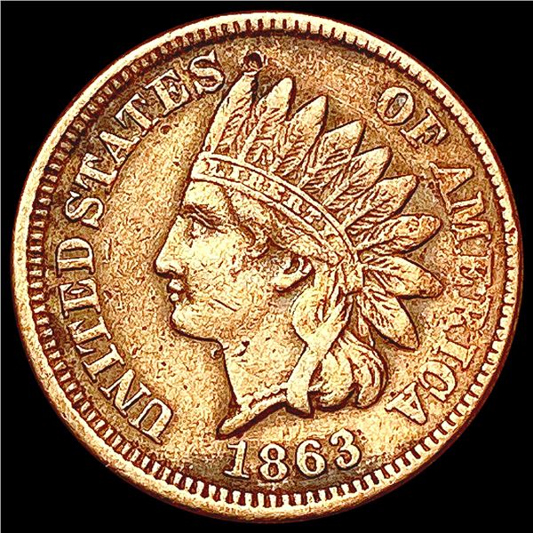 1863 Indian Head Cent CLOSELY UNCIRCULATED