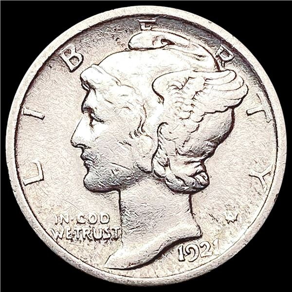 1921 Mercury Dime NEARLY UNCIRCULATED