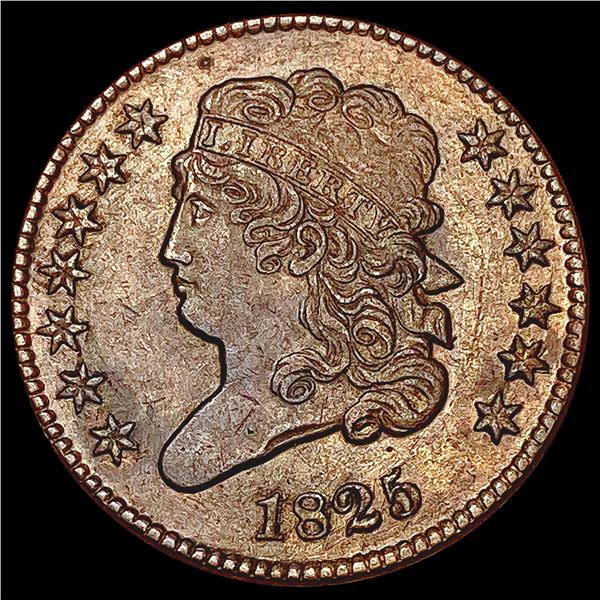 1825 Classic Head Half Cent CLOSELY UNCIRCULATED