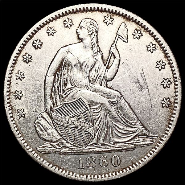 1860-O Seated Liberty Half Dollar CHOICE AU