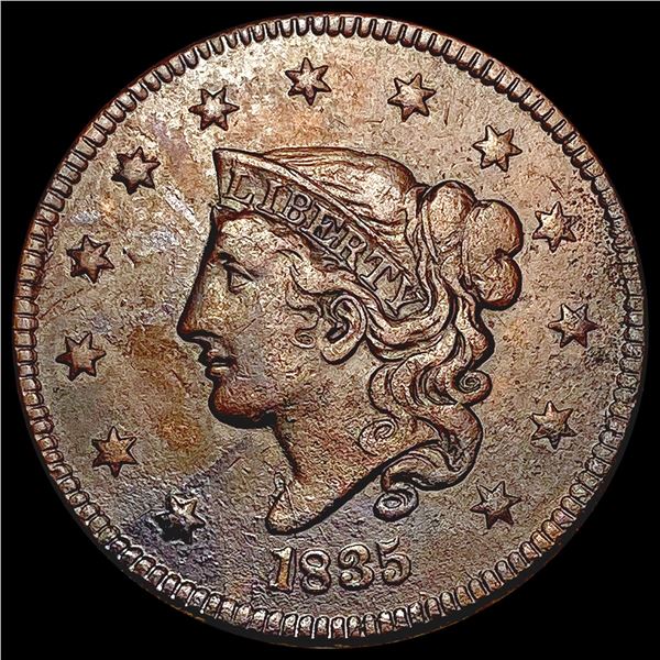 1835 Coronet Head Large Cent NEARLY UNCIRCULATED