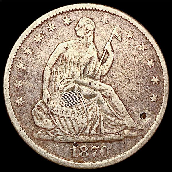 1870-S Seated Liberty Half Dollar LIGHTLY CIRCULAT