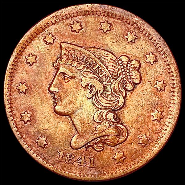 1841 Braided Hair Large Cent CLOSELY UNCIRCULATED
