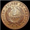 Image 2 : 1864 Sm. Motto Two Cent Piece NEARLY UNCIRCULATED