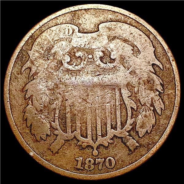 1870 Two Cent Piece NICELY CIRCULATED