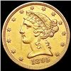Image 1 : 1895 $5 Gold Half Eagle CLOSELY UNCIRCULATED
