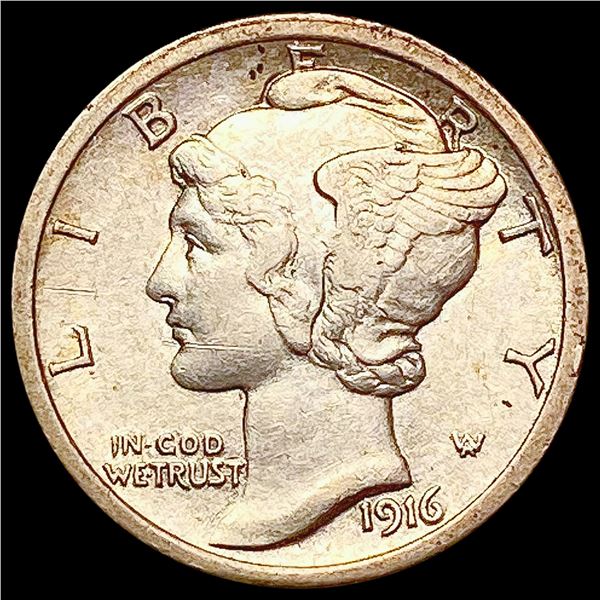 1916 Mercury Dime CLOSELY UNCIRCULATED