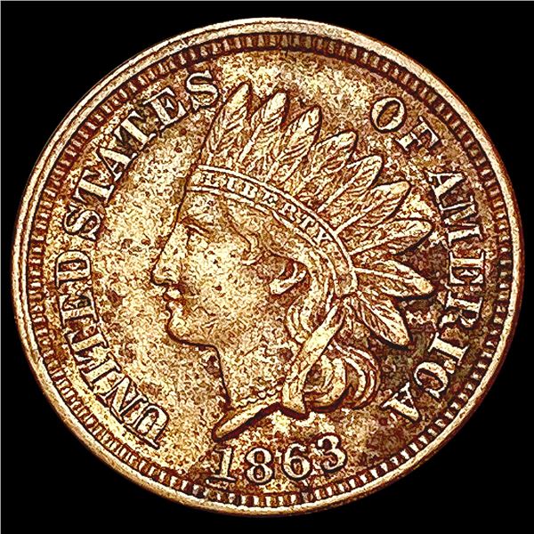 1863 Indian Head Cent CLOSELY UNCIRCULATED