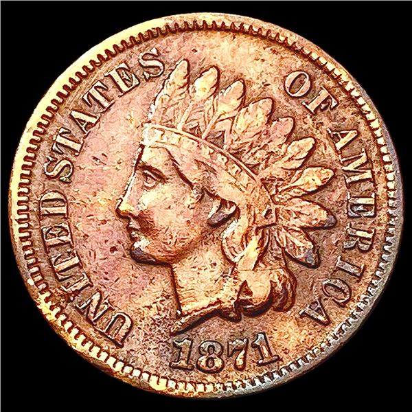 1871 Indian Head Cent CLOSELY UNCIRCULATED