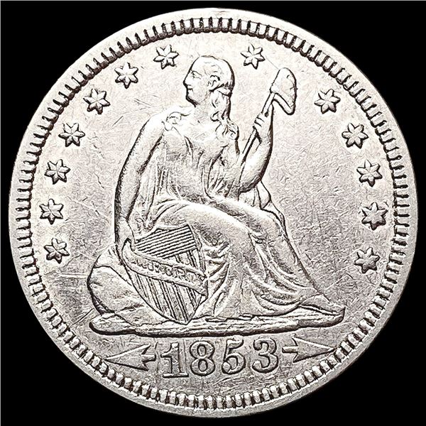 1853 Seated Liberty Quarter CLOSELY UNCIRCULATED