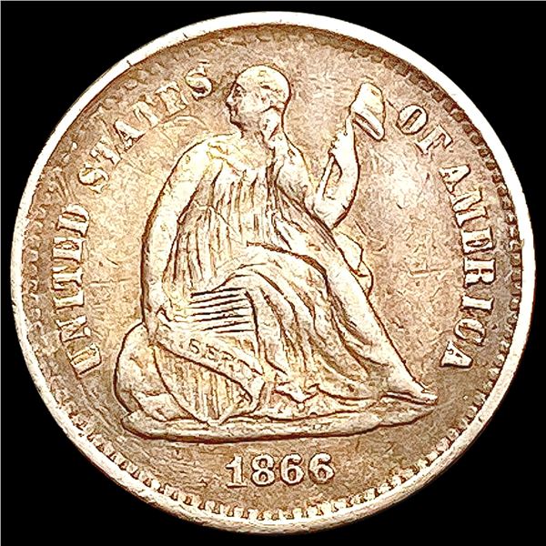 1866-S Seated Liberty Half Dime CLOSELY UNCIRCULAT