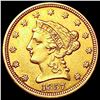 Image 1 : 1857 $2.50 Gold Quarter Eagle UNCIRCULATED