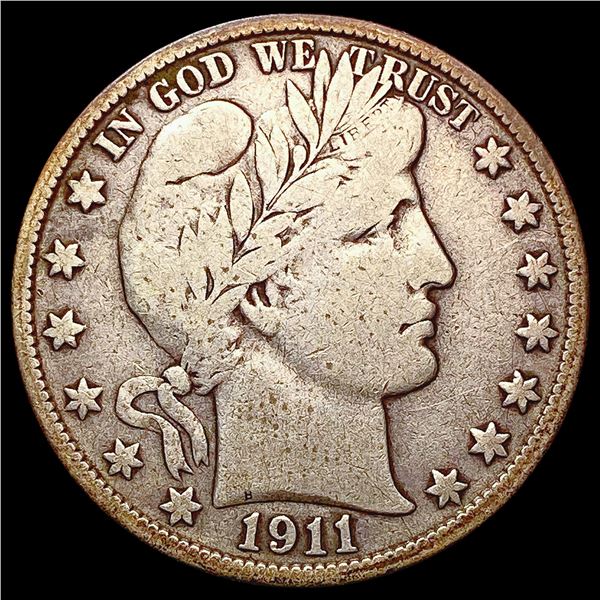 1911-S Barber Half Dollar LIGHTLY CIRCULATED