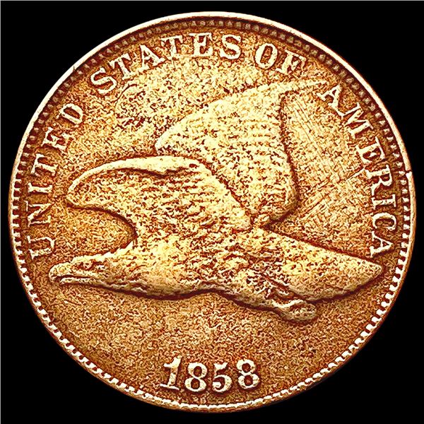 1858 Flying Eagle Cent NEARLY UNCIRCULATED