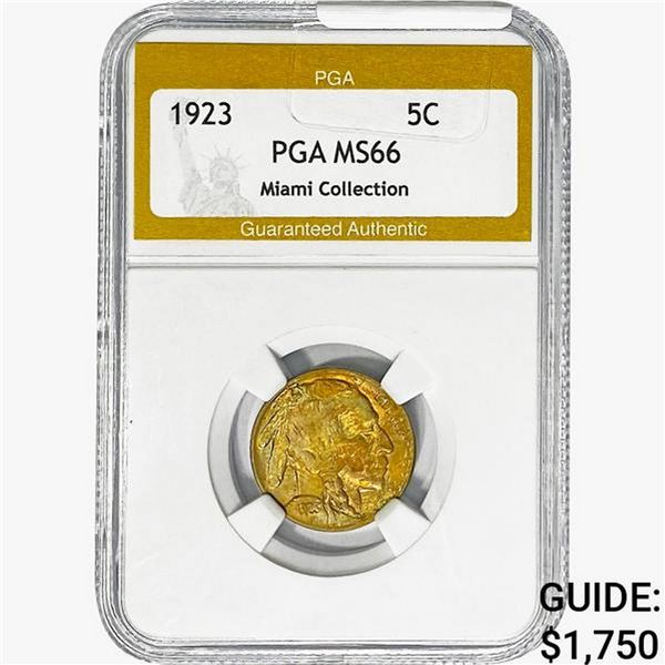 1923 Buffalo Nickel PGA MS66 Miami COLL.