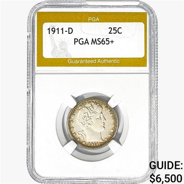 1911-D Barber Quarter PGA MS65+