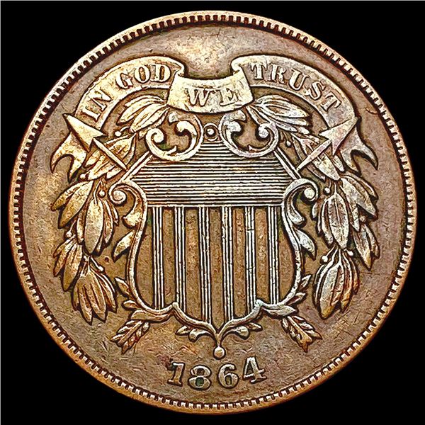 1864 Two Cent Piece CLOSELY UNCIRCULATED