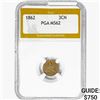 Image 1 : 1862 Nickel Three Cent PGA MS62