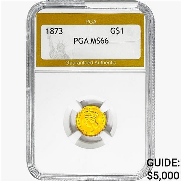 1873 Rare Gold Dollar PGA MS66