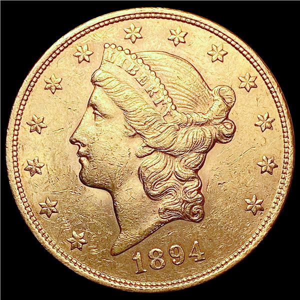 1894-S $20 Gold Double Eagle CLOSELY UNCIRCULATED