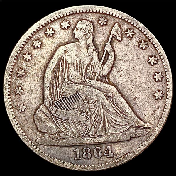 1864 Seated Liberty Half Dollar NEARLY UNCIRCULATE