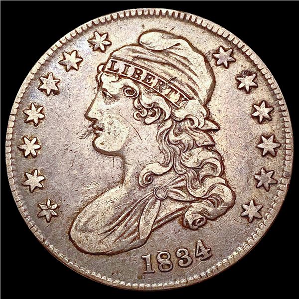 1834 Capped Bust Half Dollar LIGHTLY CIRCULATED