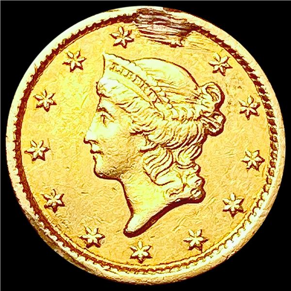 1854 Rare Gold Dollar NEARLY UNCIRCULATED
