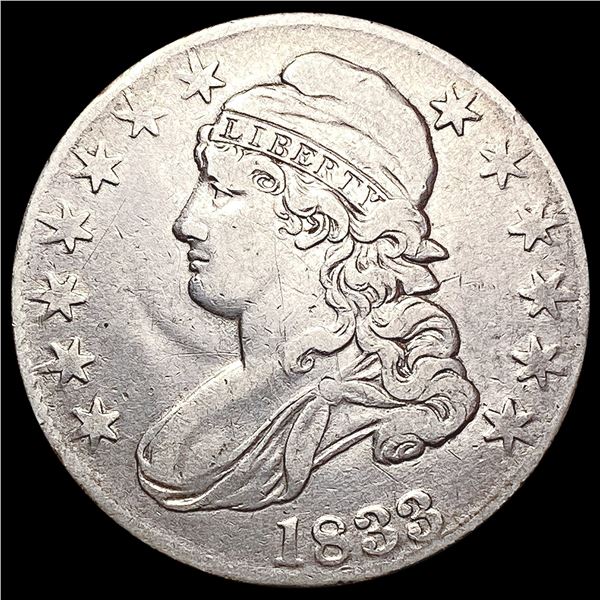 1833 Capped Bust Half Dollar LIGHTLY CIRCULATED