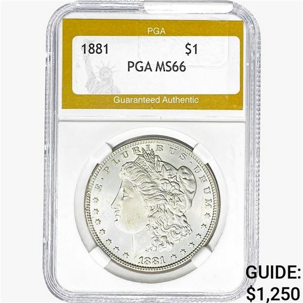 1881 Morgan Silver Dollar PGA MS66