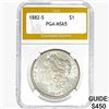 Image 1 : 1882-S Morgan Silver Dollar PGA MS65