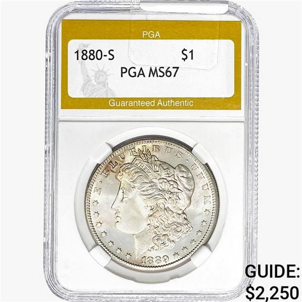 1880-S Morgan Silver Dollar PGA MS67