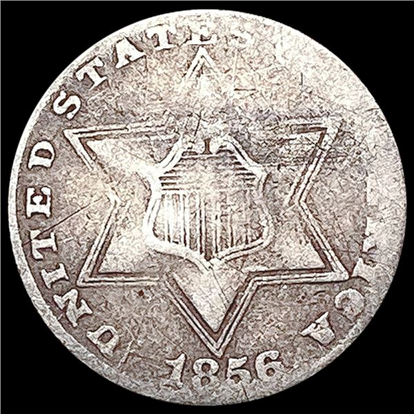 1856 Silver Three Cent NICELY CIRCULATED