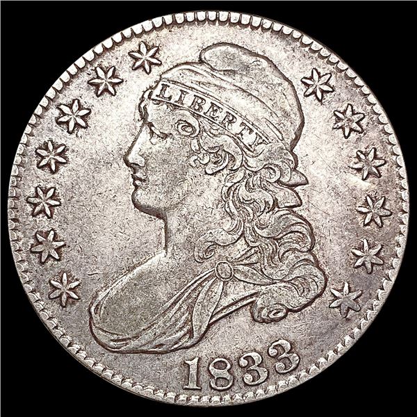1833 Capped Bust Half Dollar LIGHTLY CIRCULATED