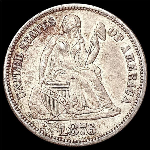 1876 Seated Liberty Dime CLOSELY UNCIRCULATED
