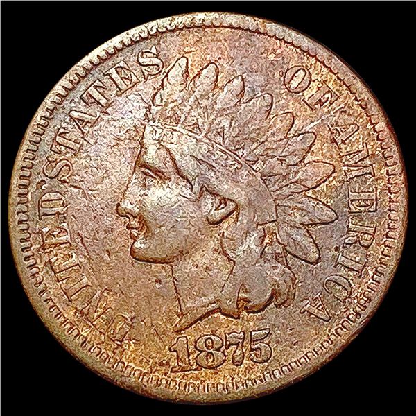 1875 Indian Head Cent LIGHTLY CIRCULATED