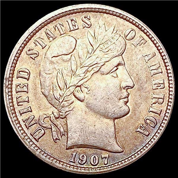1907 Barber Dime UNCIRCULATED