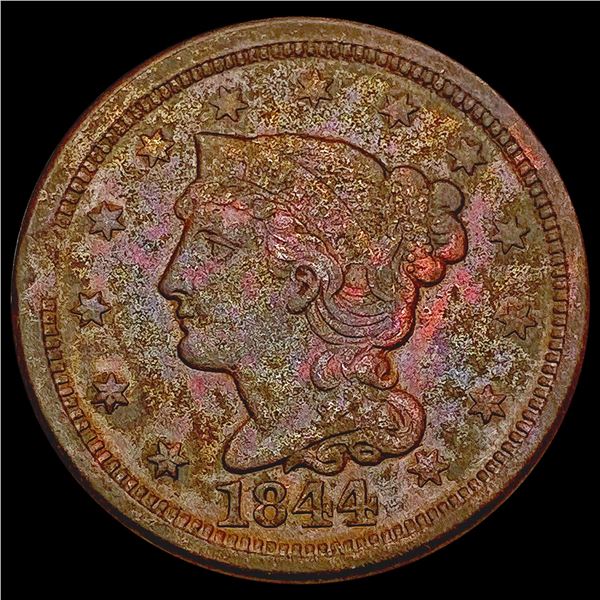 1844 Braided Hair Large Cent CLOSELY UNCIRCULATED
