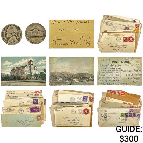 1920s Letters & Postcards w/Silver War Nickels[2]