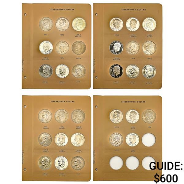 [32 Coin] 1971-1978 Eisenhower Dollars COLL. Album