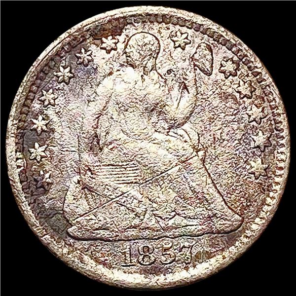 1857 Seated Liberty Half Dime NICELY CIRCULATED