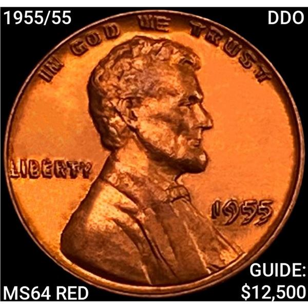 1955/55 DDO Wheat Cent CHOICE BU RD