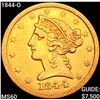 Image 1 : 1844-O $5 Gold Half Eagle UNCIRCULATED