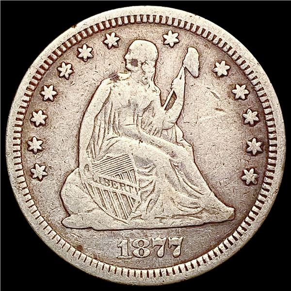 1877 Seated Liberty Quarter LIGHTLY CIRCULATED