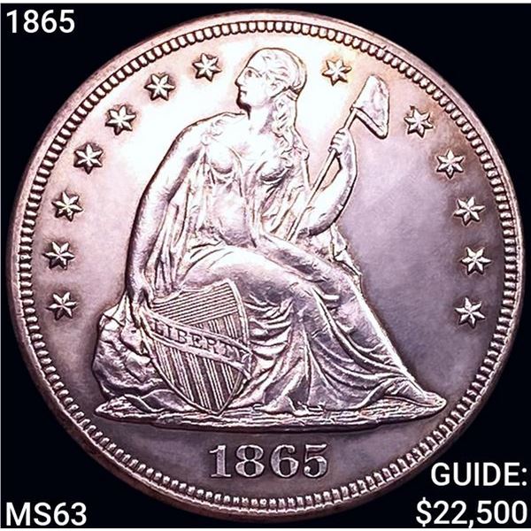 1865 Seated Liberty Dollar CHOICE BU