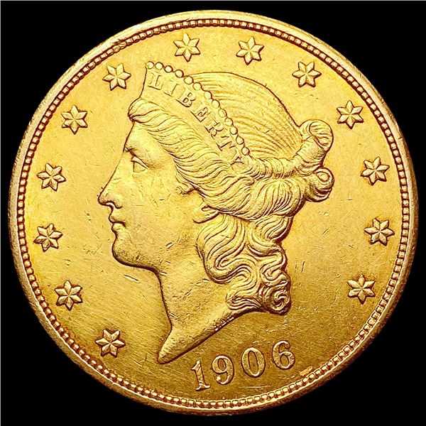 1906-D $20 Gold Double Eagle CHOICE AU