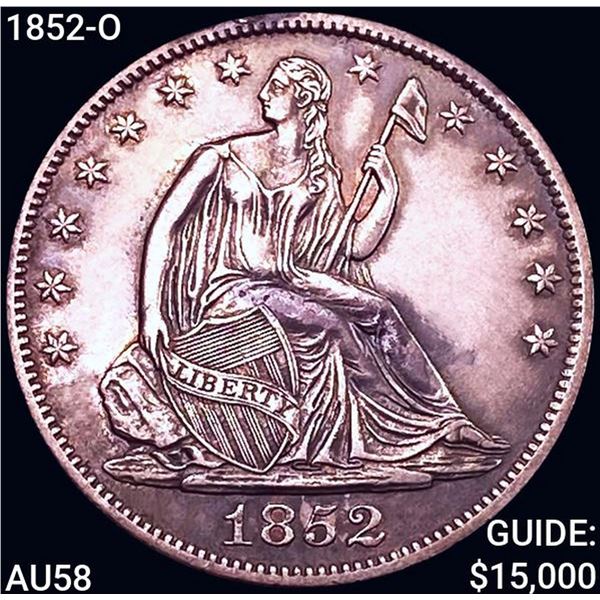 1852-O Seated Liberty Half Dollar CHOICE AU
