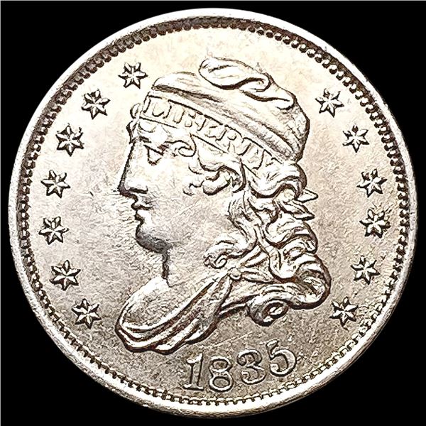 1835 Lg. Dt., Lg 5c Capped Bust Half Dime CHOICE A
